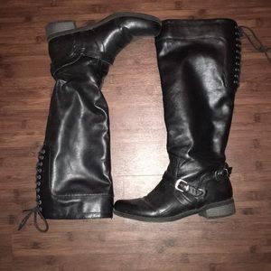 Black riding boots