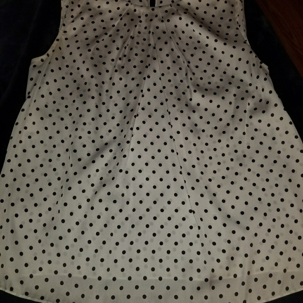 Sleeveless silk top