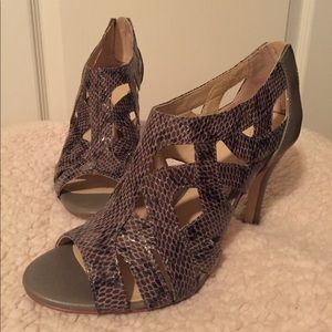 Calvin Klein snakeskin print heels