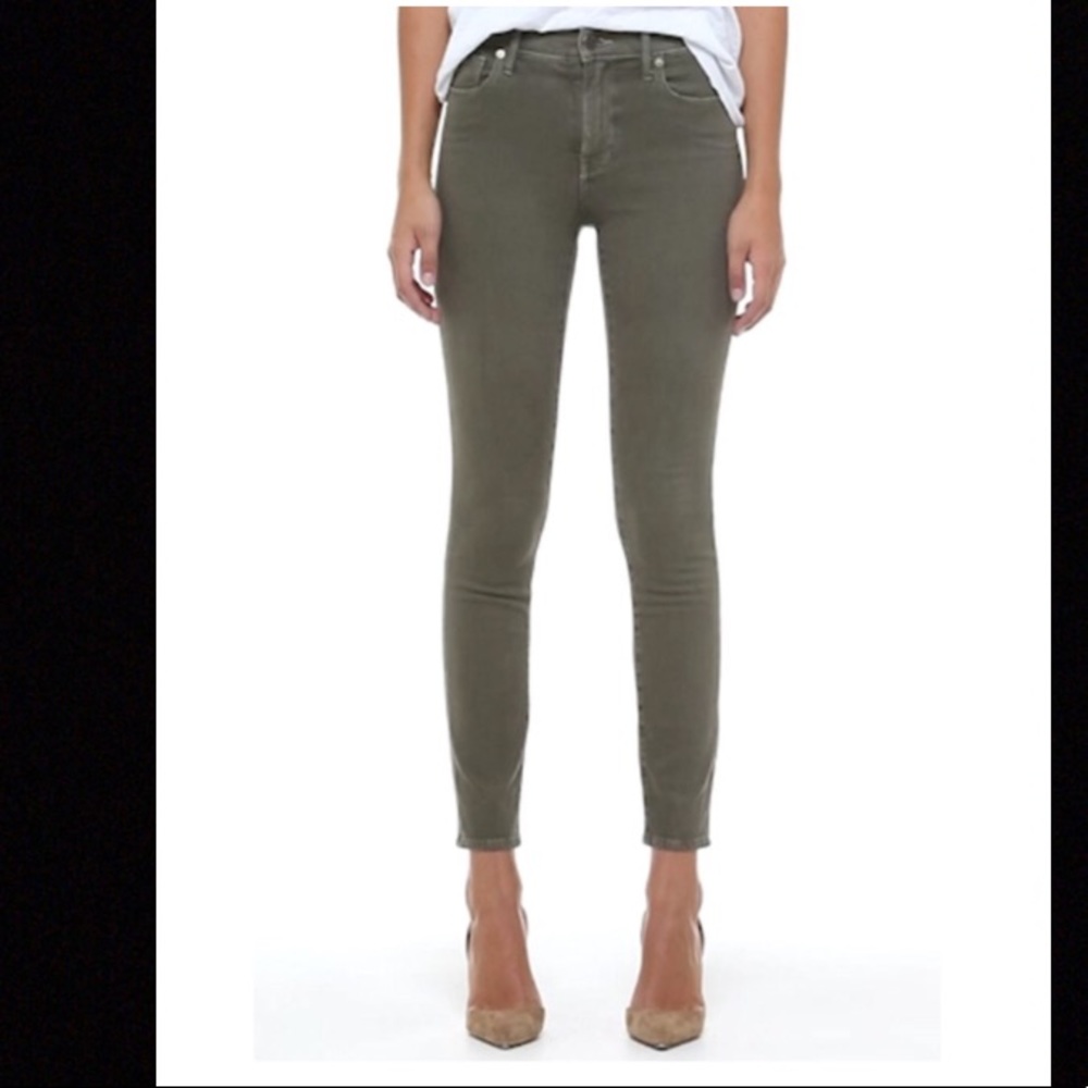 Madewell Olive 9" High Rise Skinny Jeans
