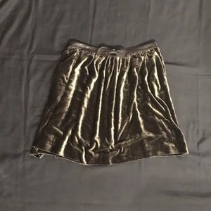 Velvet and leather Sandro skirt
