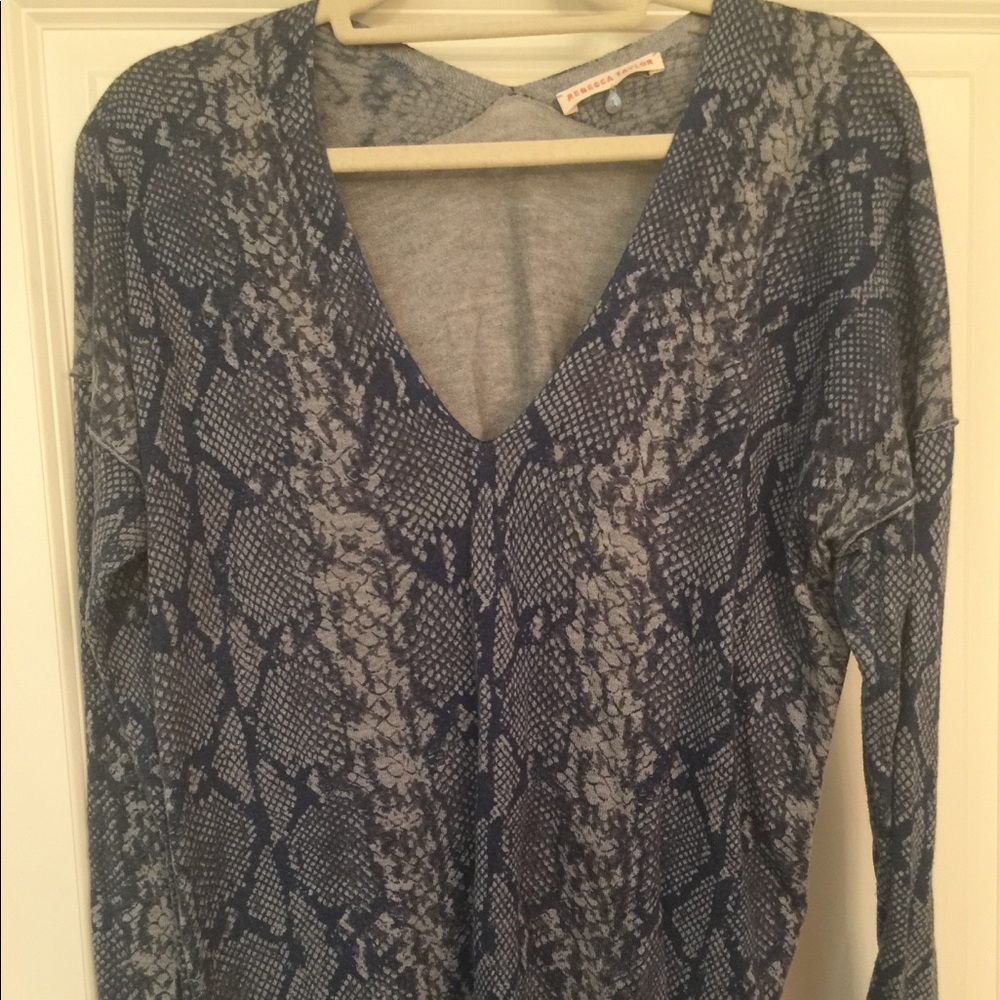 Rebecca Taylor Snakeskin Print Sweater