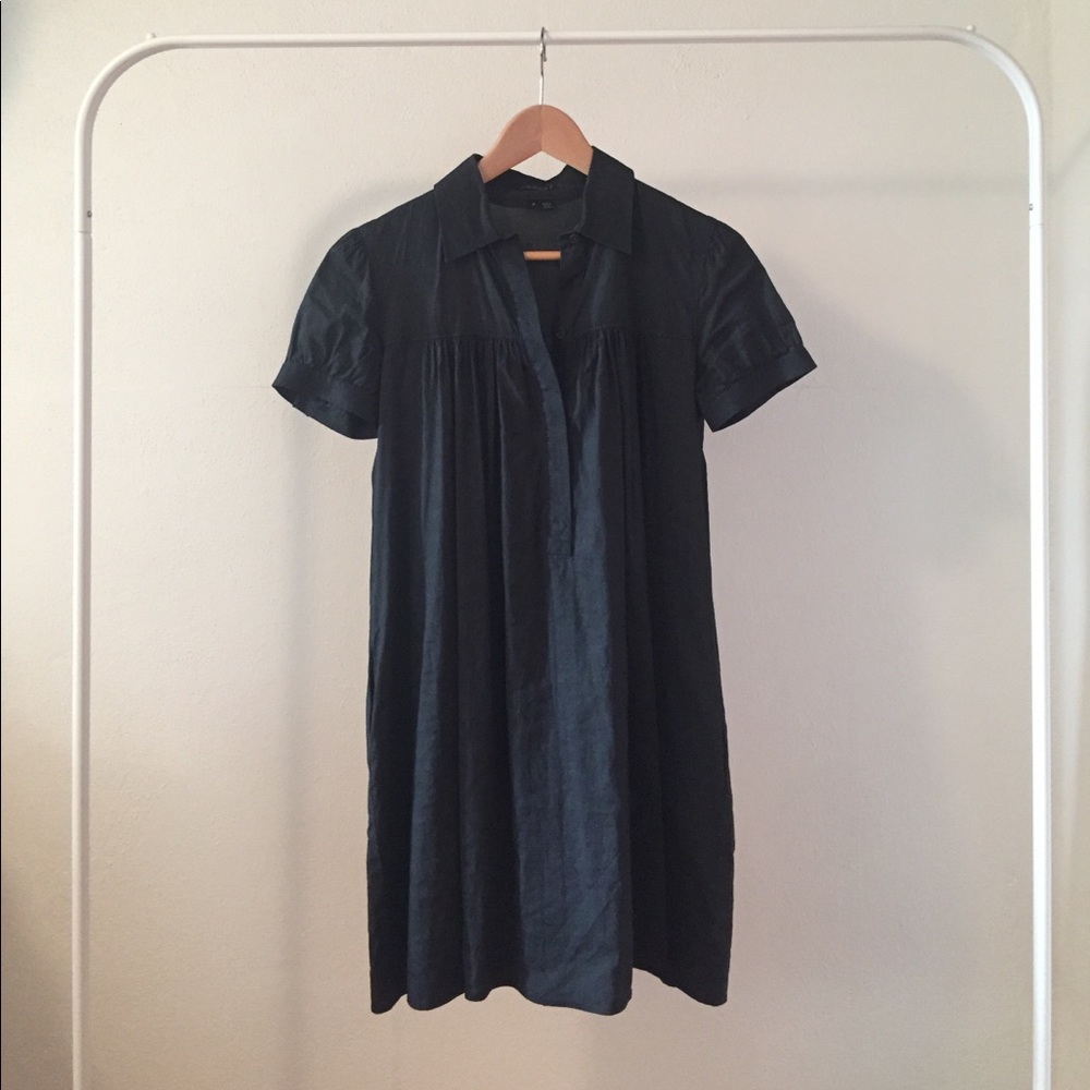 Theory linen dress with pockets!