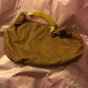 IMAN FAUX SUEDE HOBO