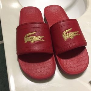 GREAT condition Lacoste slides