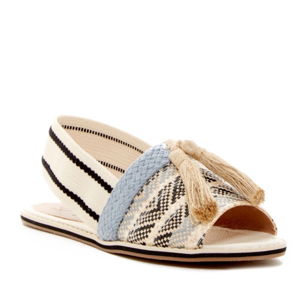 Woven, slingback sandals