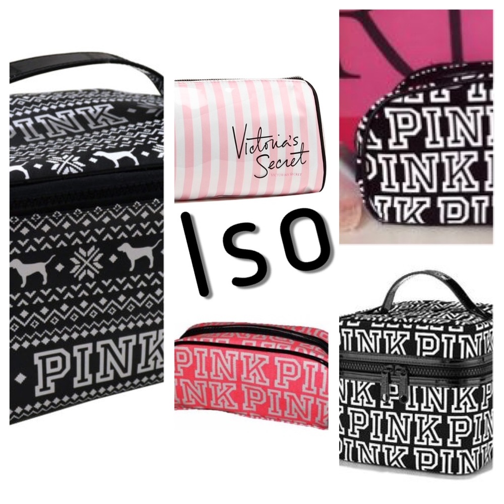 Pink Victoria's secrets makeup bags