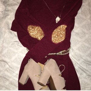 Mini dress/ Long sleeved Francesca's sweater