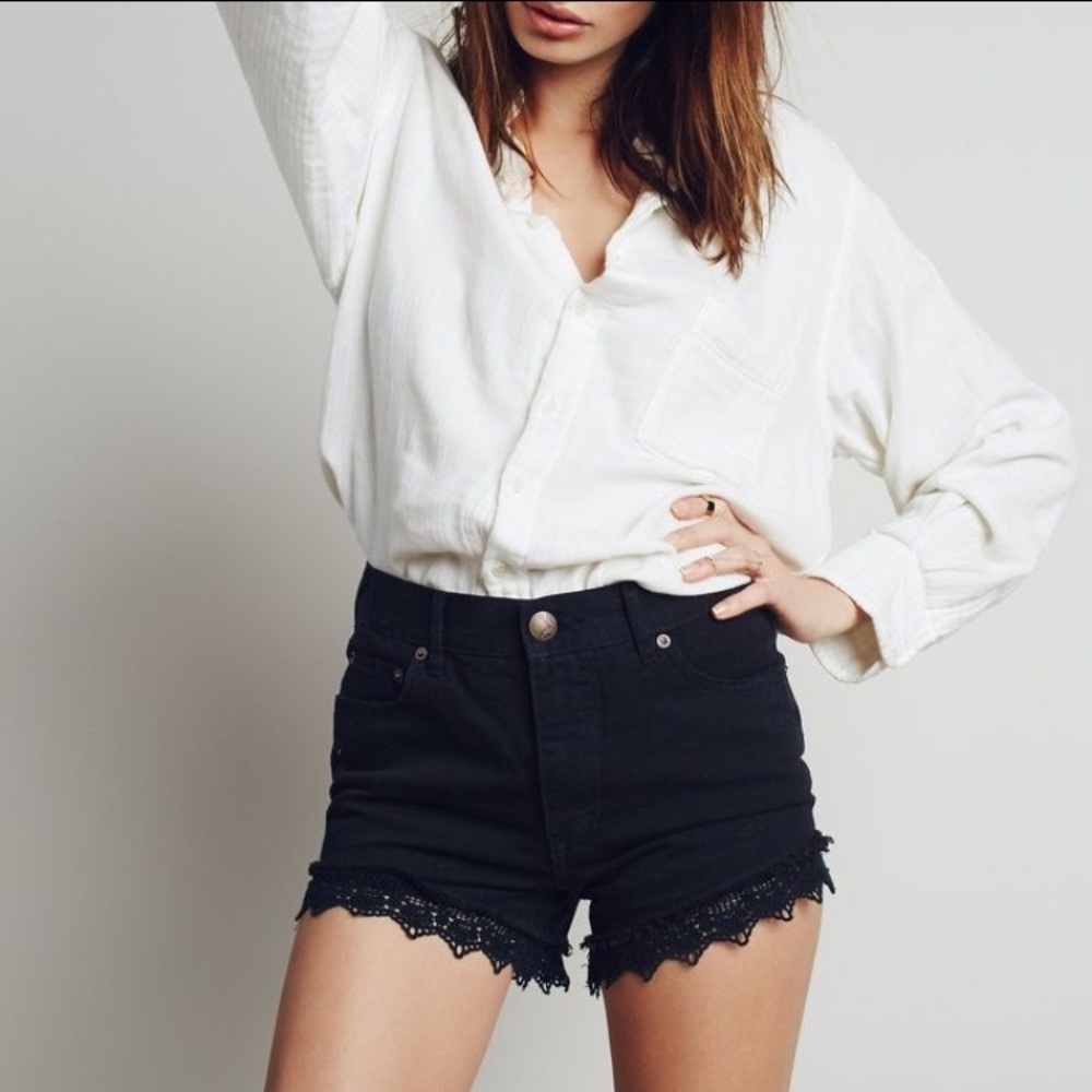 Free People Lacey Denim Cutoff Shorts