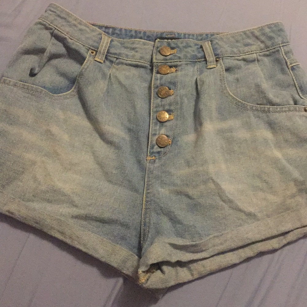 BDG Button-fly High-waisted Denim Shorts
