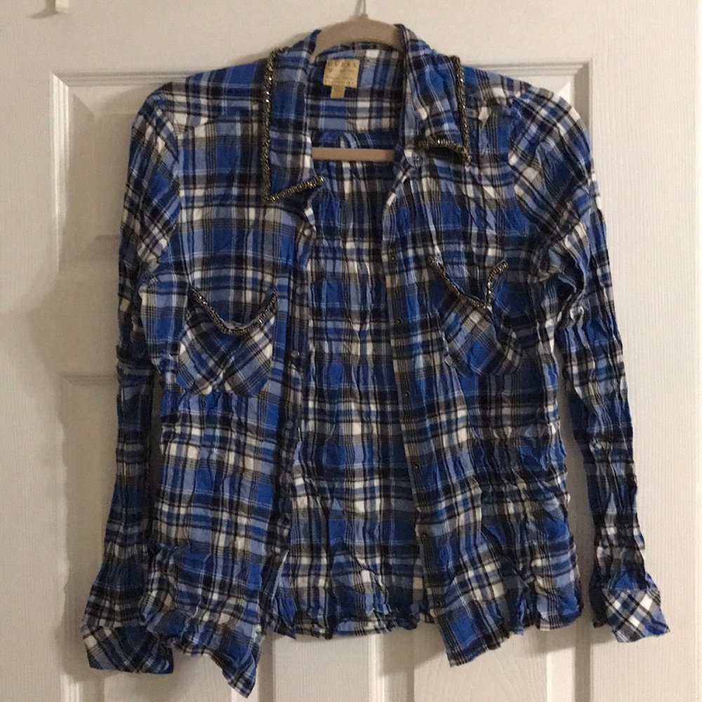 Guess beaded cowboy shirt