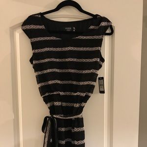NWT Guess? Jeans Amelia Black Striped Dress Size 4