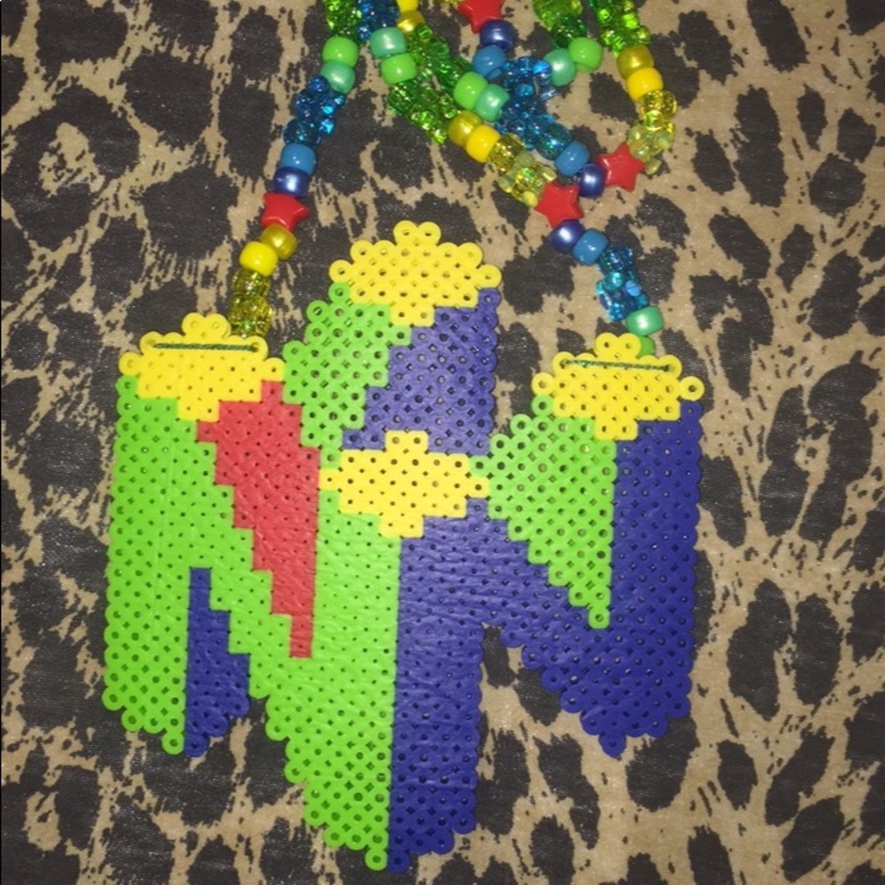 Nintendo Perler Kandi Necklace