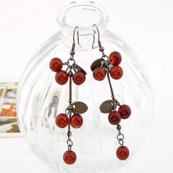Berry Dangle Earrings - Picture 5 of 5