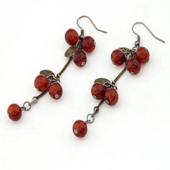 Berry Dangle Earrings - Picture 4 of 5