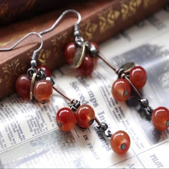 Berry Dangle Earrings - Picture 3 of 5