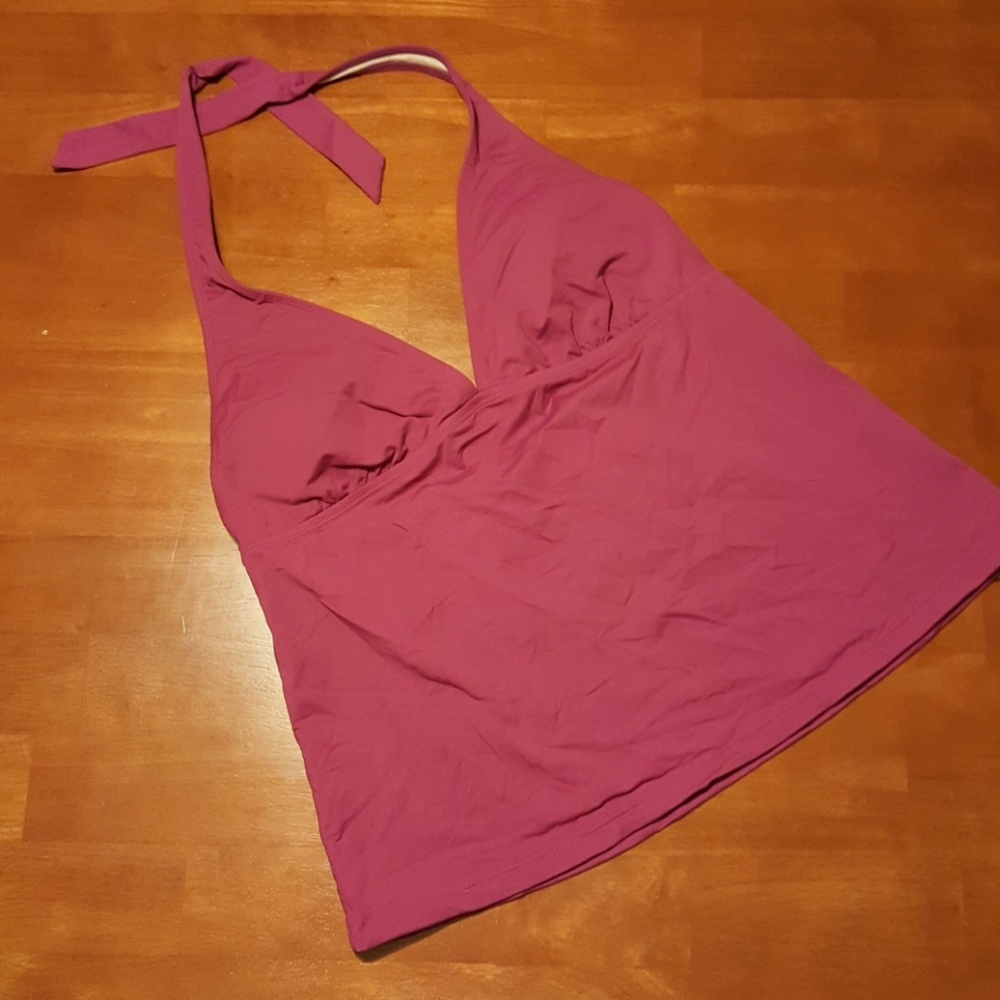 Purple Tankini Halter Top Lightly Used Large/D Cup