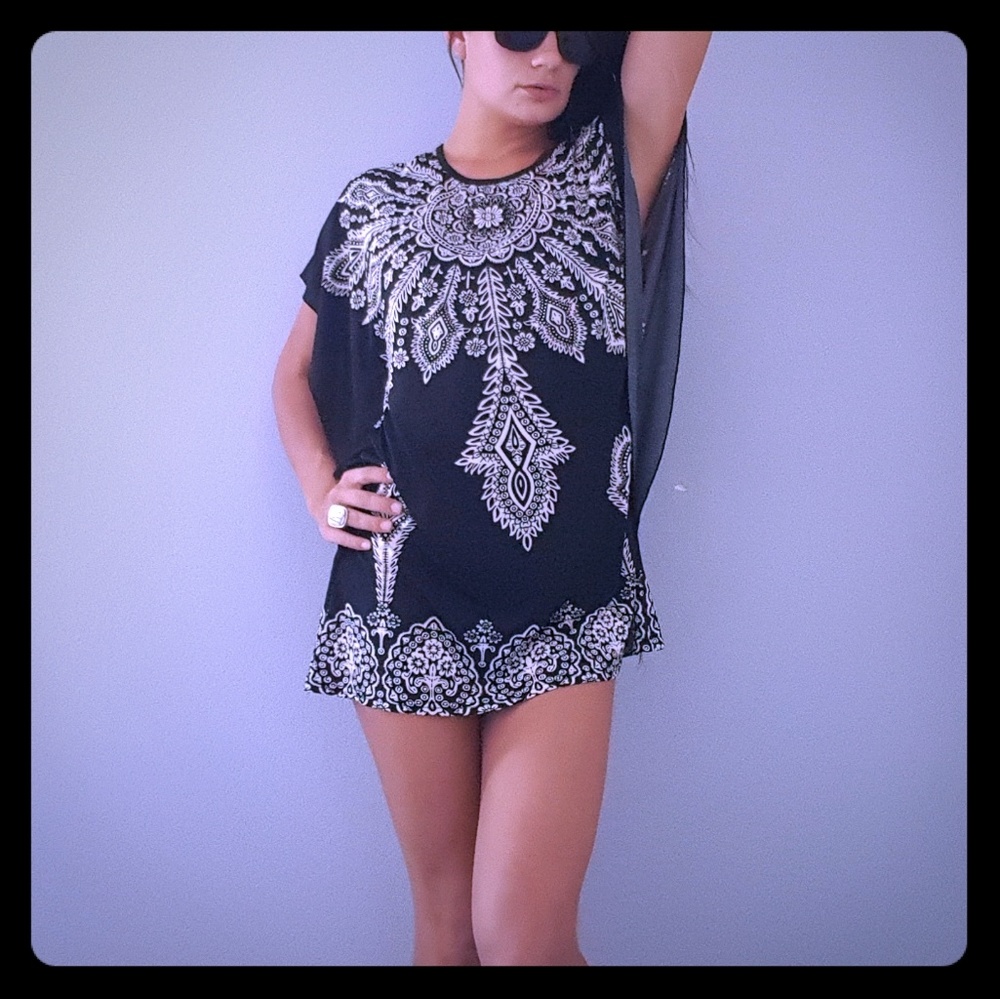 Black boho dress