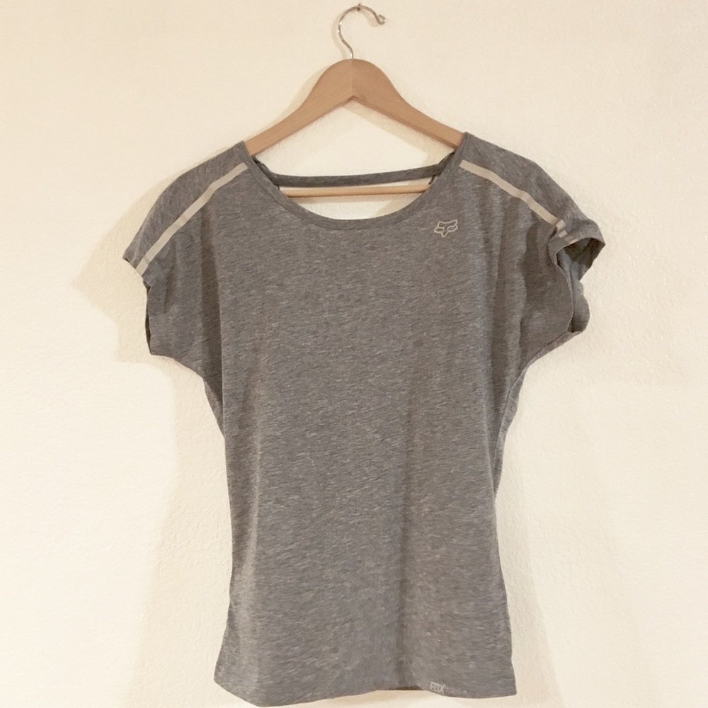 Fox Gray Work Out Athletic Reflective Top