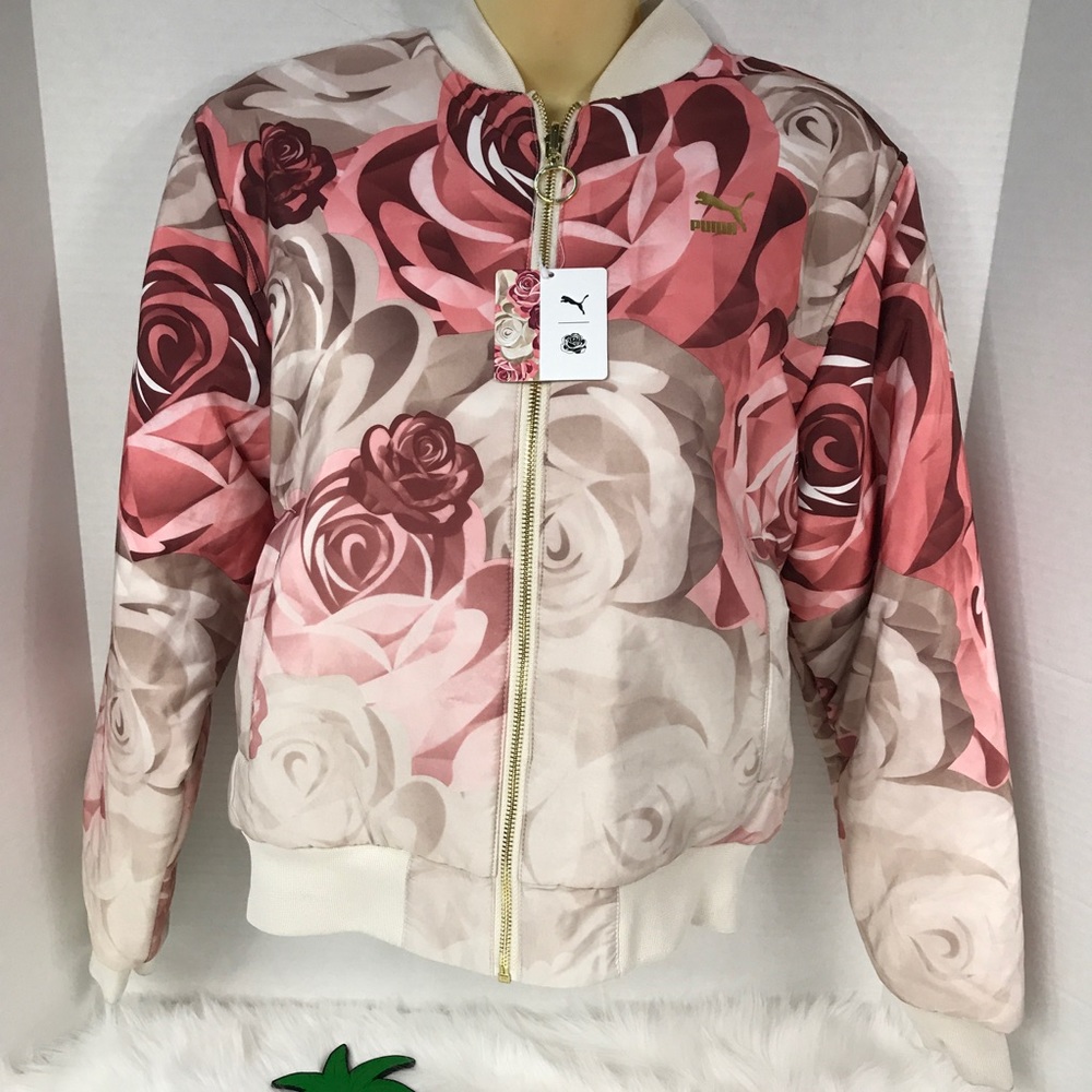 Puma x careaux reversible bomber jacket floral