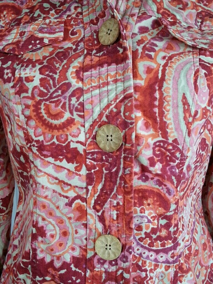 COLDWATER CREEK Paisley Crop Jacket Size 6 - Picture 4 of 8