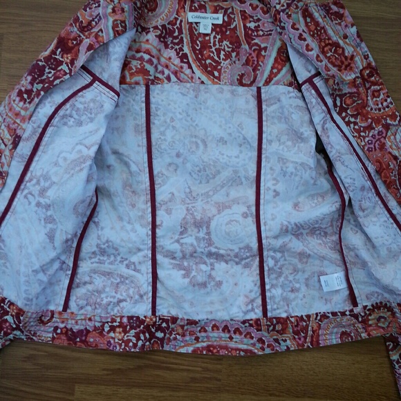 COLDWATER CREEK Paisley Crop Jacket Size 6 - Picture 6 of 8