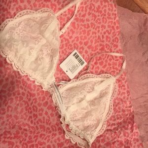 White lace bralette