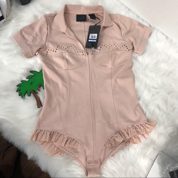 Puma Fenty by Rihanna cameo rose polo bodysuit new - Picture 2 of 7