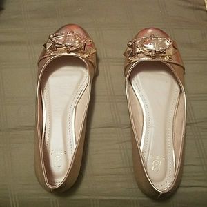 Rose Gold flats - used twice