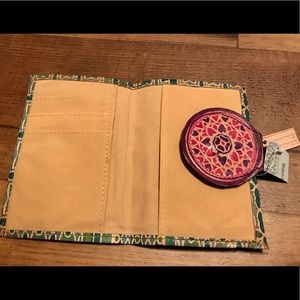 Genuine leather multi-color world market wallet