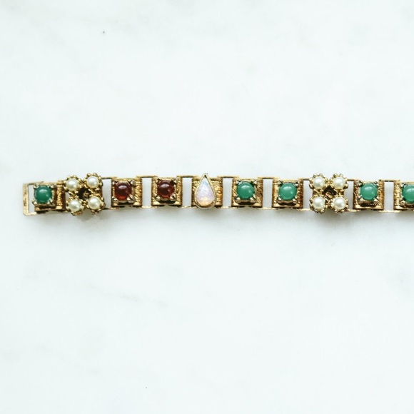 Vintage Multicolor Gem Bracelet - Picture 2 of 2