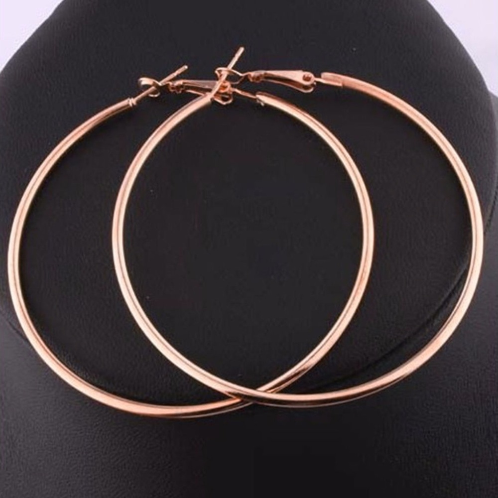 2" Gold Hoop Earrings