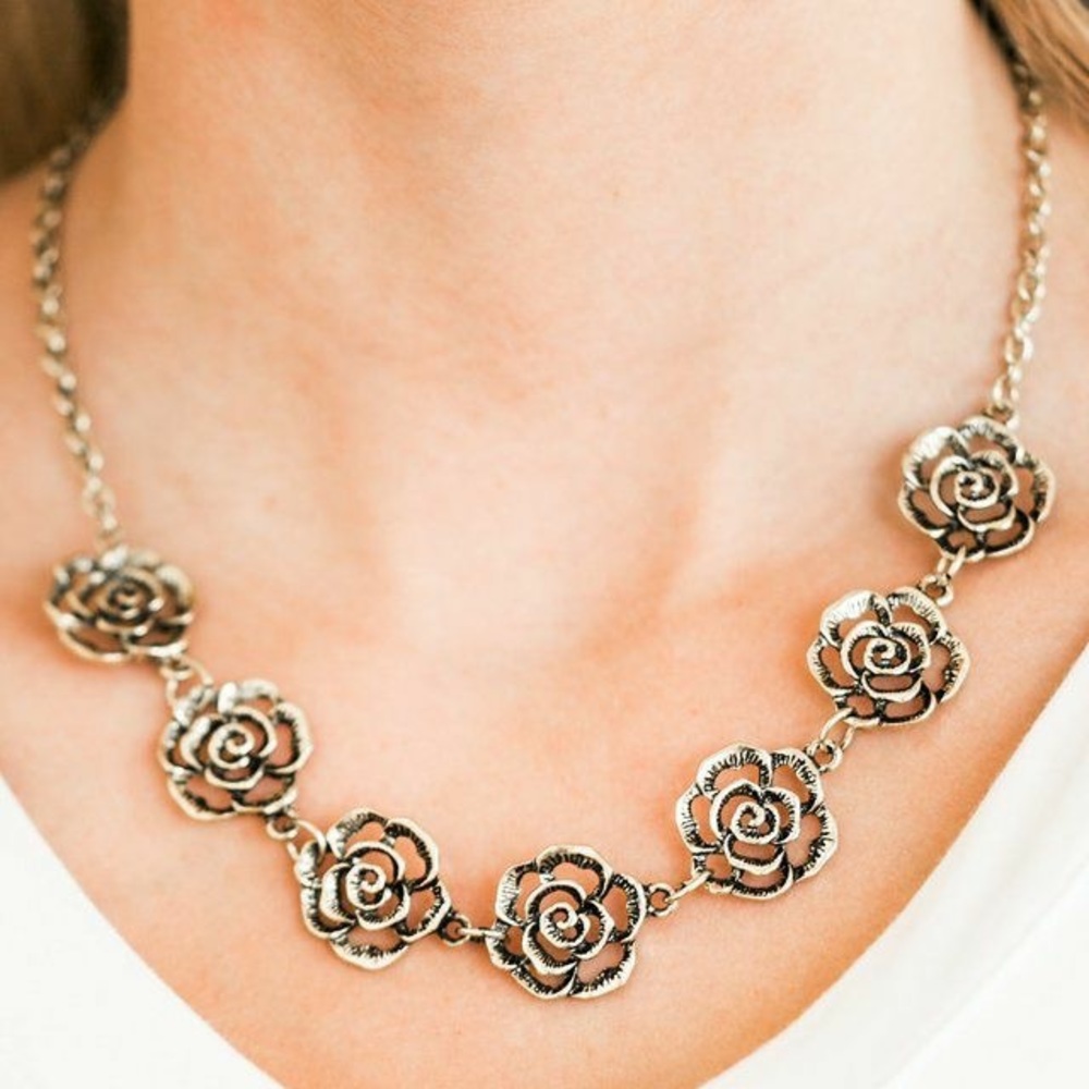 Brass Flower Necklace