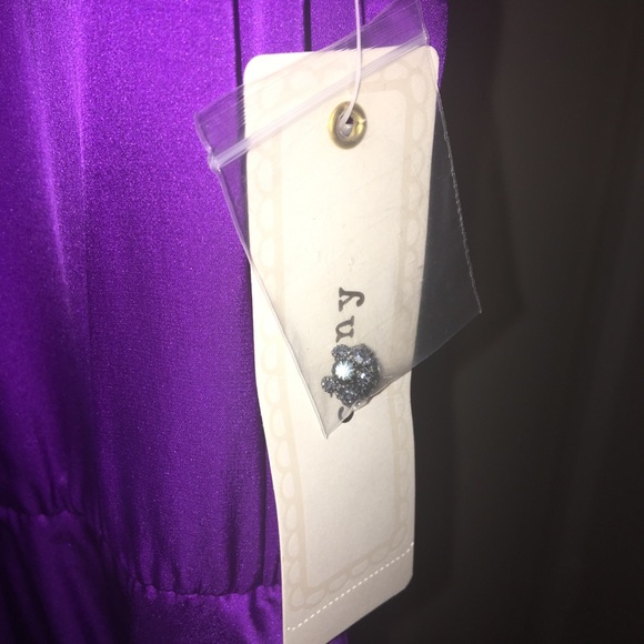 NWT Cluny Asymmetric Peplum Silk Charmeuse Dress - Picture 5 of 6