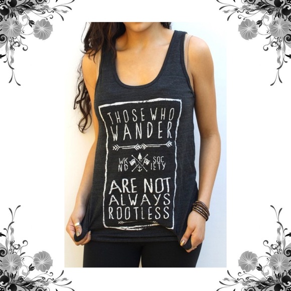 Weekend Society Tops - {Weekend Society} NWOT 'Rootless' Graphic Tank