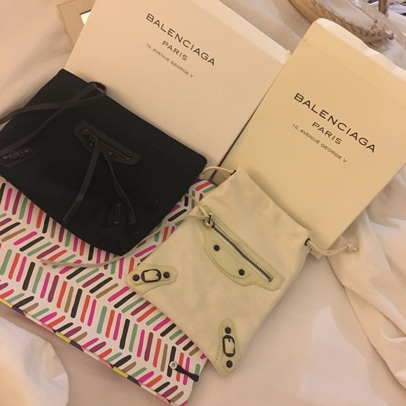 💯% Authentic Balenciaga mini pouches (2 for 1) - Picture 1 of 8
