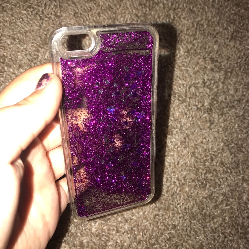 Magenta Glitter iPhone 5 case
