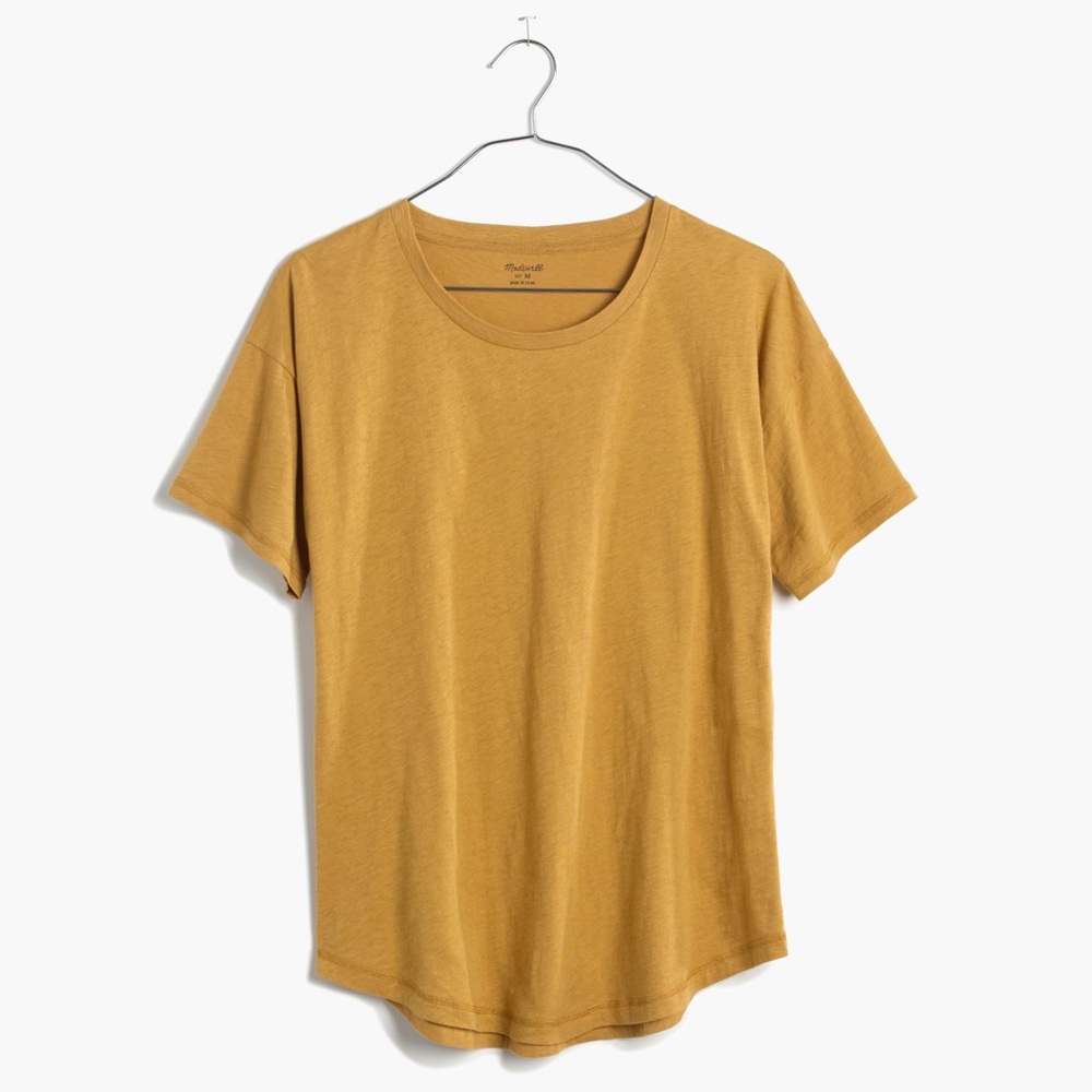 Madewell slub cotton tee in mustard