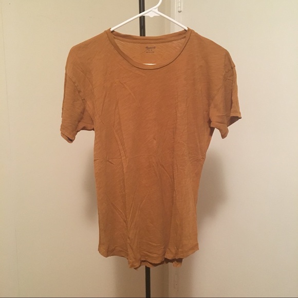Madewell slub cotton tee in mustard - Picture 5 of 7