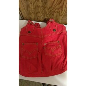 Levi Red Jean Tote/Shoulder Bag