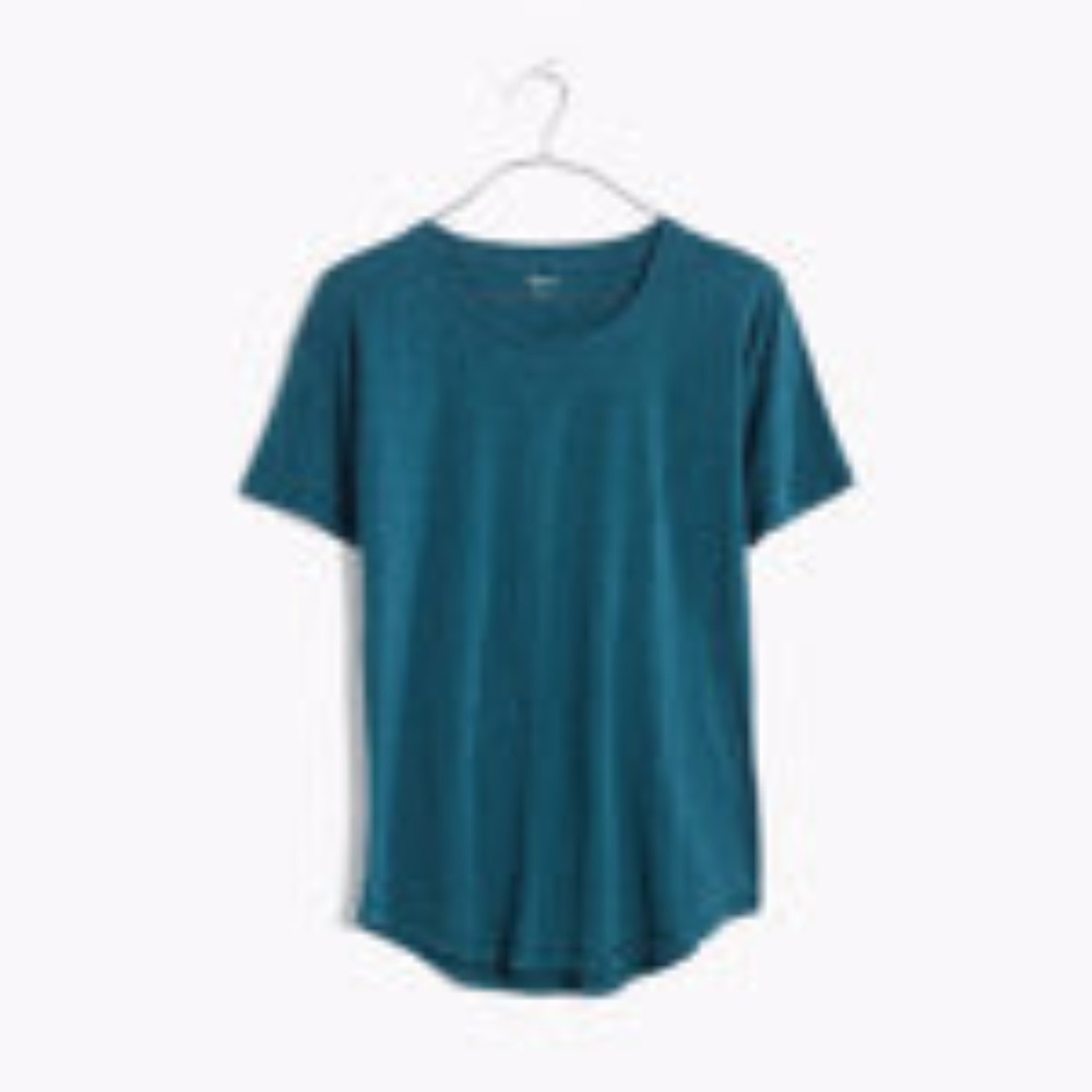 Madewell teal slub tee
