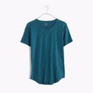 Madewell teal slub tee