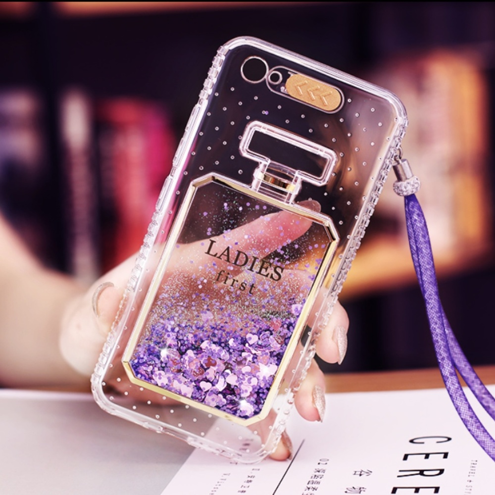 LAST ONE✨Purple Heart Falling Glitter iPhone Case✨