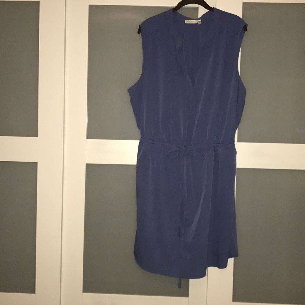 Nitrogen Shirt-dress in slate blue. Size 3X.