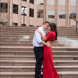 Red BCBG Dress. Worn only for these photos.