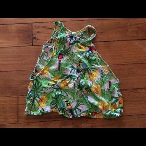 American Apparel Tropical Print Crop Top