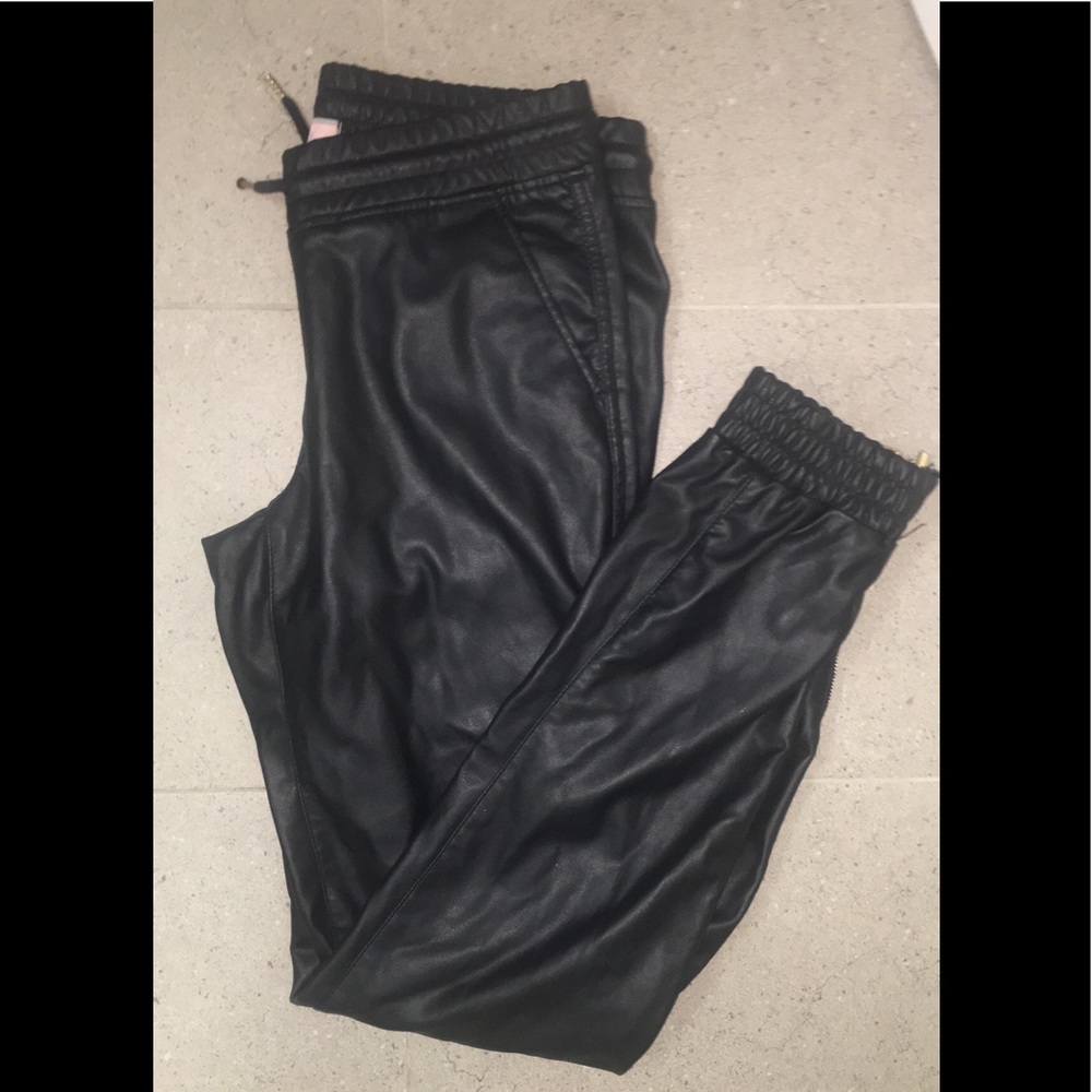 Leather Joggers
