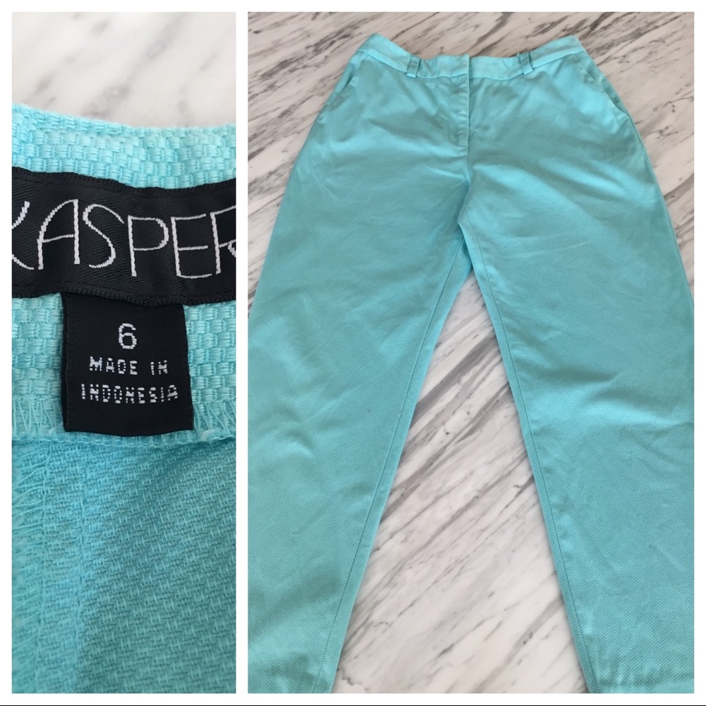 Kasper Turquoise Pants