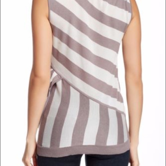 LAMB Yarn Dyed Linen Blend Stripe Twisted Drape - Picture 3 of 6