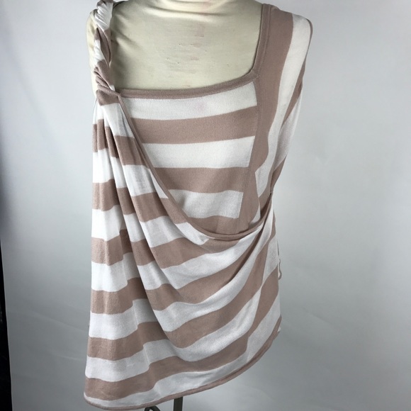 LAMB Yarn Dyed Linen Blend Stripe Twisted Drape - Picture 4 of 6